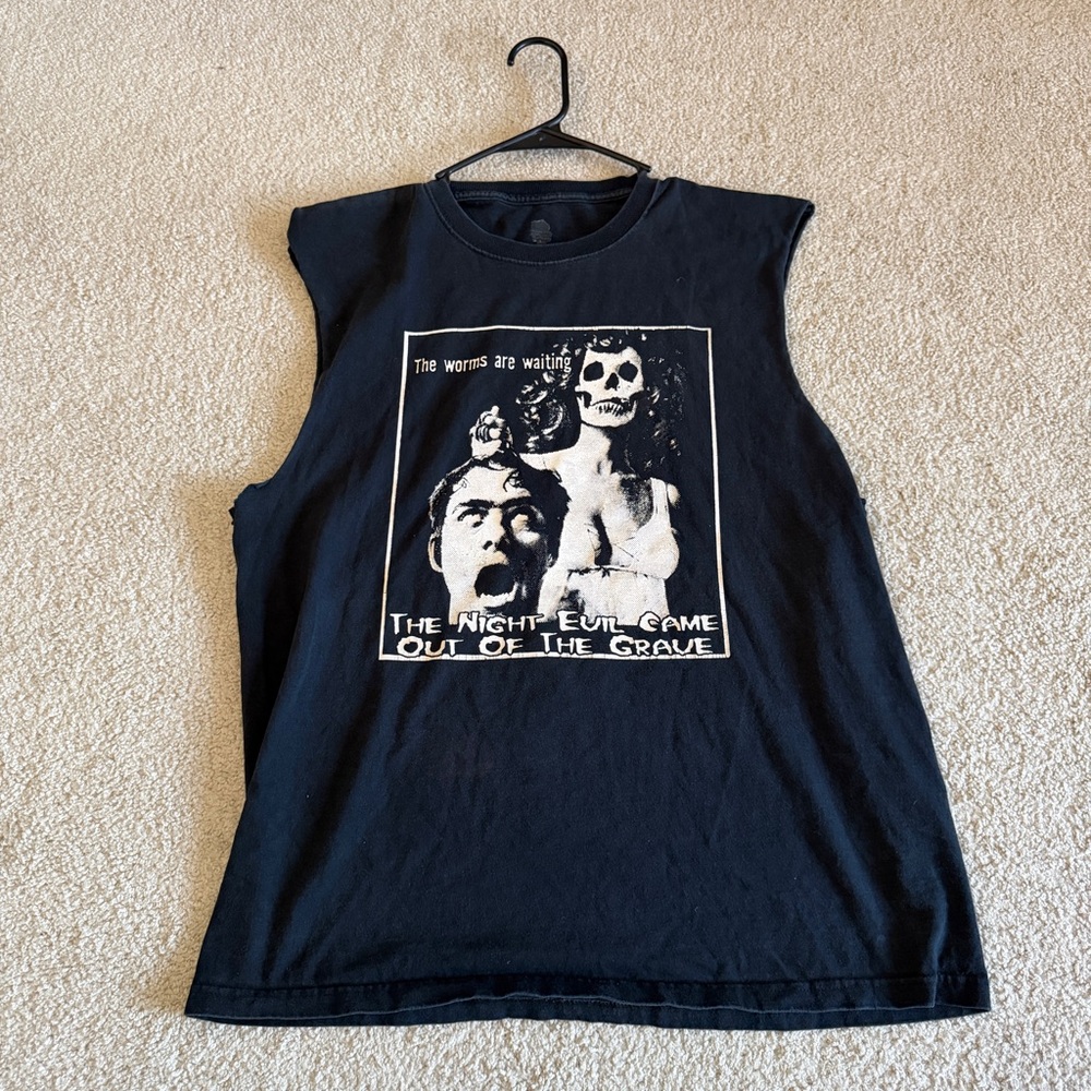 Vintage The Night Evelyn Came Out of the Grave Muscle T-Shirt Size XL